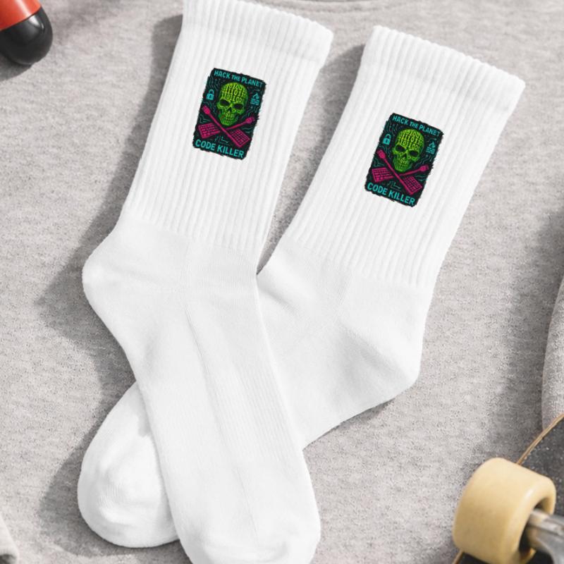 Hack the Planet Code Killer - Cyber Security Kids Tennis Socks