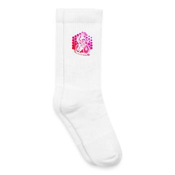 Motif minimaliste du vélo de route - Chaussettes de tennis bio enfant - blanc - Droite