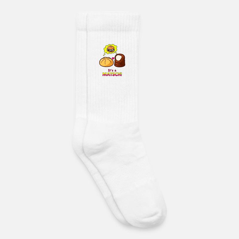 La boue roule dans l’amour – c’est une boue. - Chaussettes de tennis bio enfant - blanc