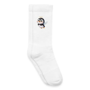 Dessin animé mignon d’ange manchot avec des ailes d’amour - Chaussettes de tennis bio enfant - blanc - Droite
