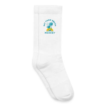 Nai Thon Beach Phuket Palm Sunset - Kids Tennis Socks - white - Right