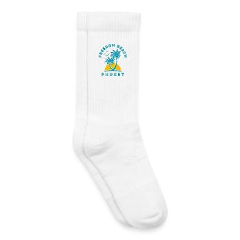 Freedom Beach Phuket Palm Sonnenuntergang - Kinder Tennissocken - Weiß - Rechts