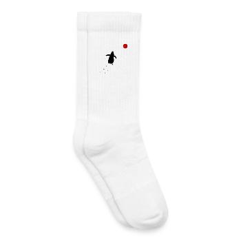 Pingouin nihiliste - Chaussettes de tennis bio enfant - blanc - Droite