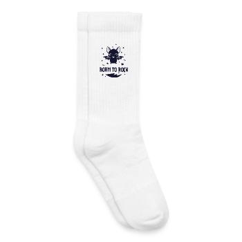 Rockborn zu Rockbaby – Baby MTAL-Musik - Kinder Tennissocken - Weiß - Rechts