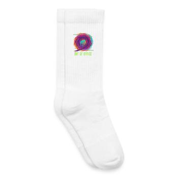 Two Wheels Neon Escape - Kids Tennis Socks - white - Right