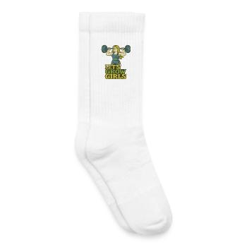 Let's Grow Girls Gewichtheben - Kinder Tennissocken - Weiß - Rechts