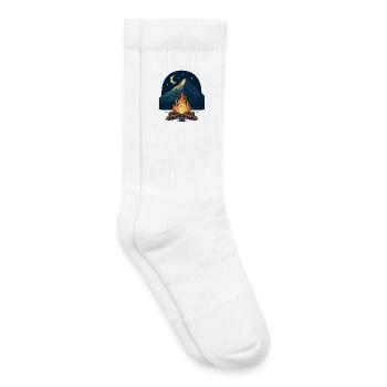 Mountain fire under the moon and stars - Kids Tennis Socks - white - Right
