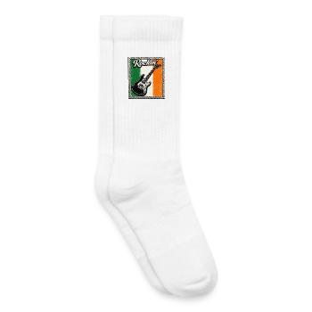 Cadeau d’anniversaire de guitare de St Patrick - Chaussettes de tennis bio enfant - blanc - Droite