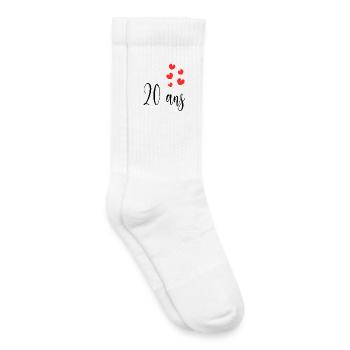20. 20th ANNIVERSARY. 20 YEARS ANNIVERSARY. 20 YEARS. - Kids Tennis Socks - white - Right
