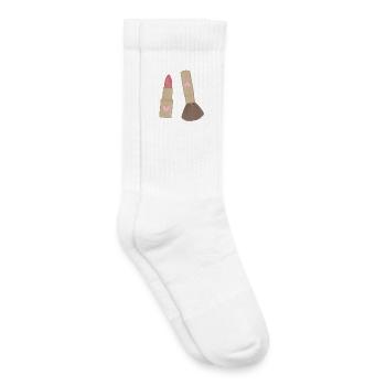 Charme rouge à lèvres et pinceau Heart Lip - Chaussettes de tennis bio enfant - blanc - Droite