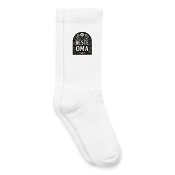 Best Grandma Gift for Dearest Grandmother - Kids Tennis Socks - white - Right