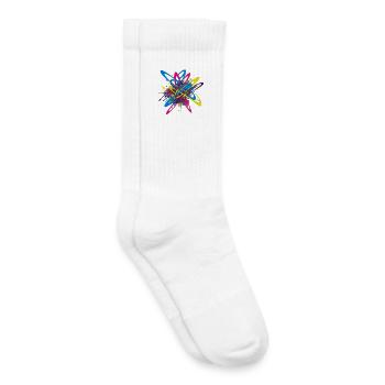 Graffiti color explosion for street art fans - Kids Tennis Socks - white - Right