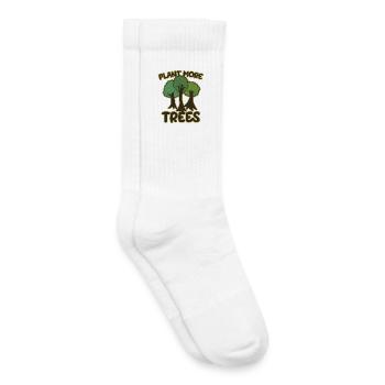 Plant More Trees Eco Graphic Tee - Kids Tennis Socks - white - Right