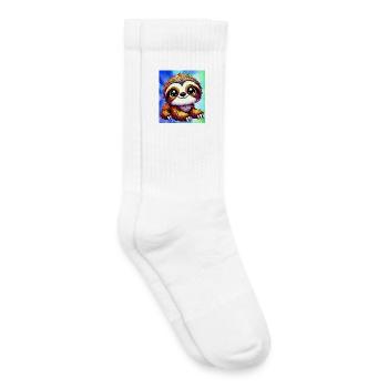 sloth - Kids Tennis Socks - white - Right