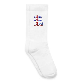 Eins Eins Zwei – Wir Sind Dabei - Feuerwehr - Kinder Tennissocken - Weiß - Rechts