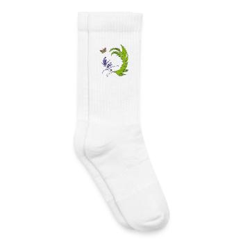 Lavendelkranz mit Schmetterling - Kinder Tennissocken - Weiß - Rechts