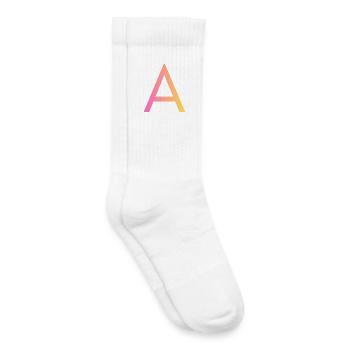 A - Chaussettes de tennis bio enfant - blanc - Droite