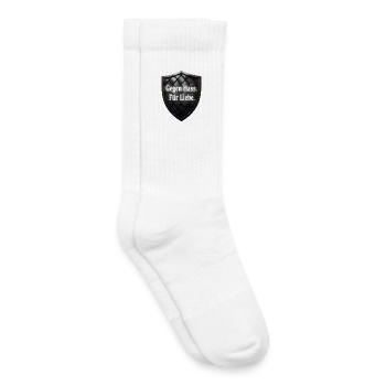 Gegen Hass Für Liebe Schild Statement - Kinder Tennissocken - Weiß - Rechts