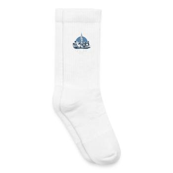 Ulm Skyline Silhouette mit Münster - Kinder Tennissocken - Weiß - Rechts