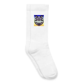 Loup - Chaussettes de tennis bio enfant - blanc - Droite