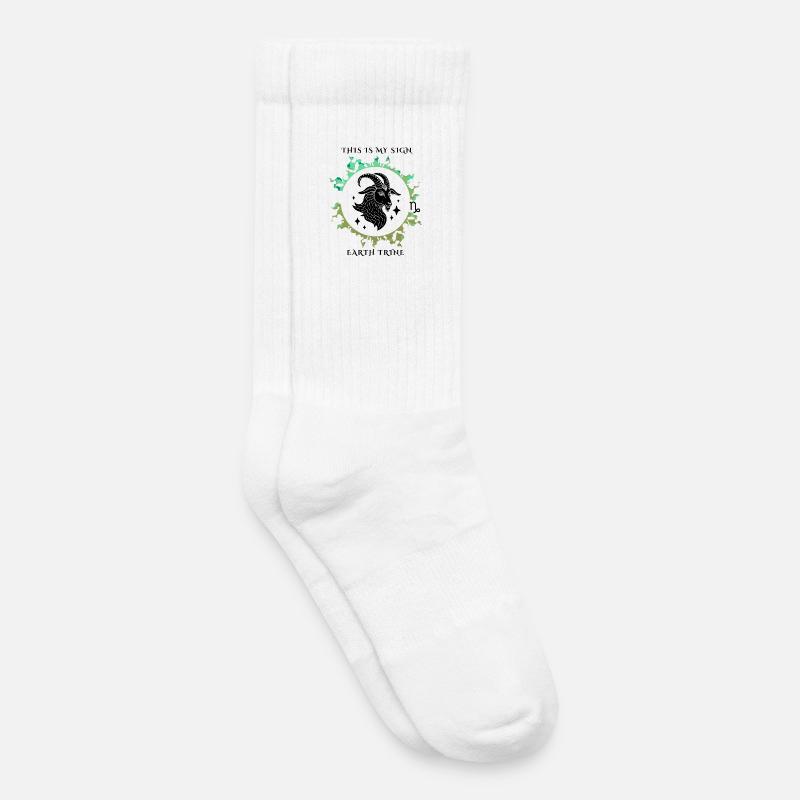 Mein Zeichen Steinbock - Kinder Tennissocken - Weiß