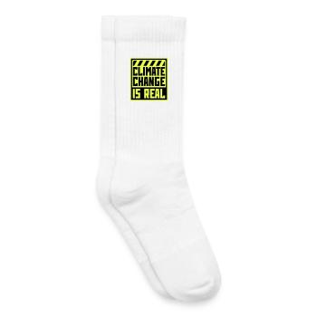 Climate Change Is Real Climate Change Science - Kids Tennis Socks - white - Right