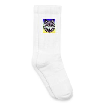 Loup - Chaussettes de tennis bio enfant - blanc - Droite