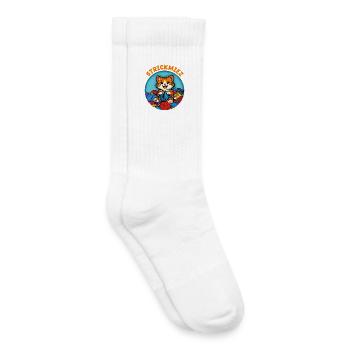 Strickmiez im Meer aus Wolle - Kinder Tennissocken - Weiß - Rechts