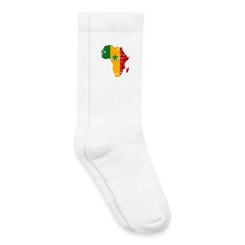 Senegal_Flagge_Afrika_used - Chaussettes de tennis bio enfant - blanc - Droite