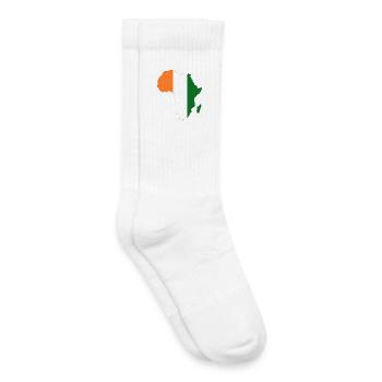 Drapeau de la Côte d’Ivoire Afrique - Chaussettes de tennis bio enfant - blanc - Droite