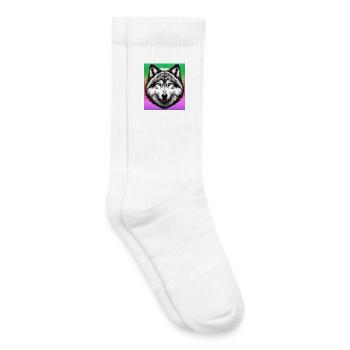 Loup - Chaussettes de tennis bio enfant - blanc - Droite