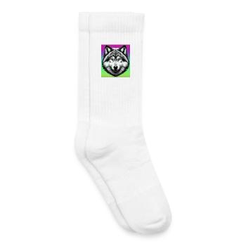 Loup - Chaussettes de tennis bio enfant - blanc - Droite
