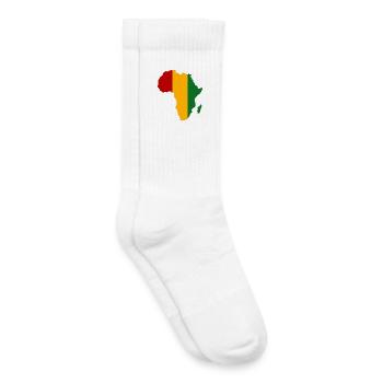 Guiena_Flagge_Afrika - Chaussettes de tennis bio enfant - blanc - Droite