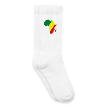 Kongo_Flagge_Afrika - Chaussettes de tennis bio enfant - blanc - Droite