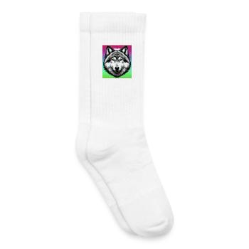 Loup - Chaussettes de tennis bio enfant - blanc - Droite
