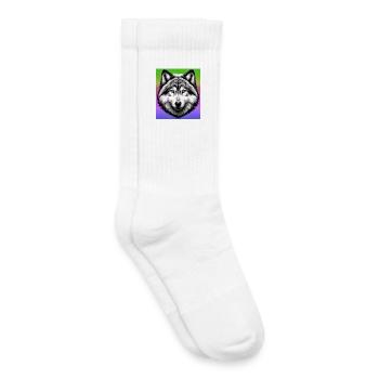 Loup - Chaussettes de tennis bio enfant - blanc - Droite