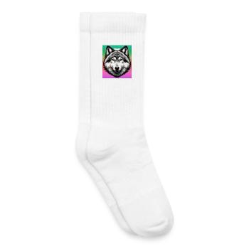 Loup - Chaussettes de tennis bio enfant - blanc - Droite