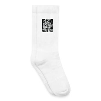 Wild And Free Löwe - Kinder Tennissocken - Weiß - Rechts