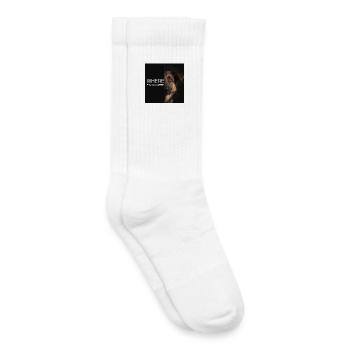 Où vas-tu ? Berger allemand qui dit triste - Chaussettes de tennis bio enfant - blanc - Droite
