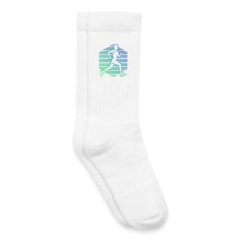 Geschenkidee für den Marathonläufer mit Laufsport - Kinder Tennissocken - Weiß - Rechts