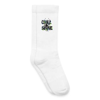 Limited Edition - CHILL & SHINE - Chaussettes de tennis bio enfant - blanc - Droite