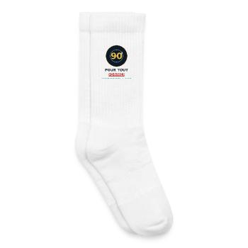 90 Pour Tout Donner - Chaussettes de tennis bio enfant - blanc - Droite