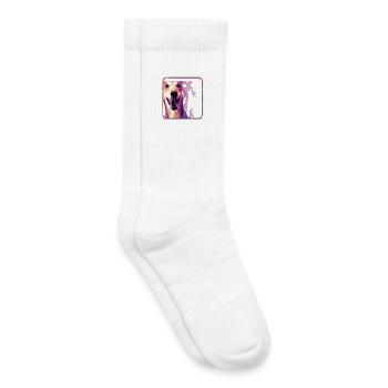 C'est du Jazz? Humour chien Jazz, concert musicien - Chaussettes de tennis bio enfant - blanc - Droite