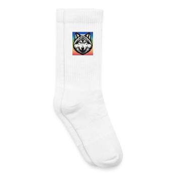 Loup - Chaussettes de tennis bio enfant - blanc - Droite