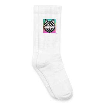Loup - Chaussettes de tennis bio enfant - blanc - Droite