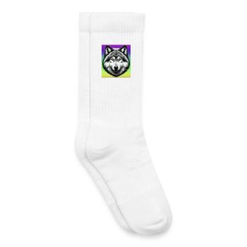 Loup - Chaussettes de tennis bio enfant - blanc - Droite