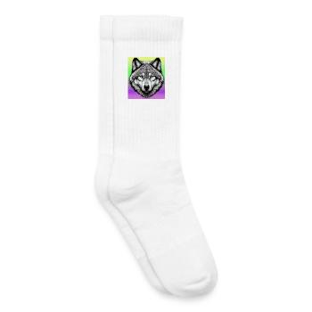 Wolf - Kids Tennis Socks - white - Right