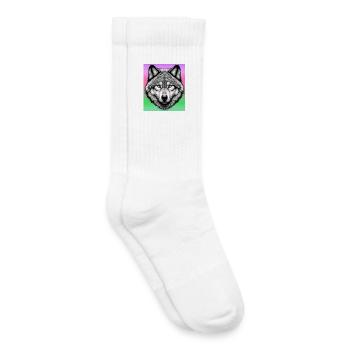 Loup - Chaussettes de tennis bio enfant - blanc - Droite