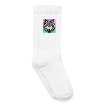 Loup - Chaussettes de tennis bio enfant - blanc - Droite