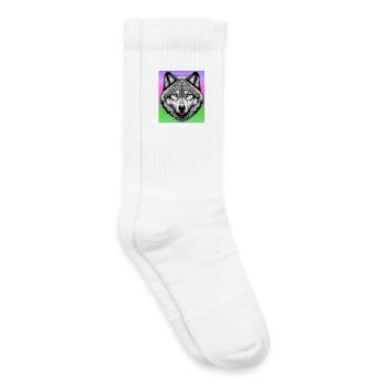 Loup - Chaussettes de tennis bio enfant - blanc - Droite